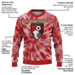 Bournemouth Tie Dye Designs Red Sweater Best Selling