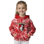 Bournemouth Tie Dye Pattern Red Hoodie Best Selling