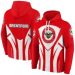 Brentford Concentric Lines Red Hoodie Best Selling
