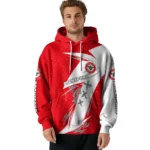 Brentford Dynamic Slash Red White Hoodie Best Selling