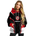 Brentford Futuristic Pattern Red Black Hoodie Best Selling