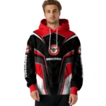Brentford Futuristic Pattern Red Black Hoodie Best Selling