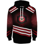 Brentford Hexagonal Pattern Red Black Hoodie Best Selling