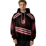 Brentford Hexagonal Pattern Red Black Hoodie Best Selling