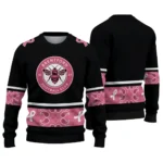 Brentford Pink Ribbon Black Pink Sweater Best Selling