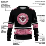 Brentford Pink Ribbon Black Pink Sweater Best Selling