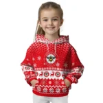 Brentford Reindeer Motif Red Hoodie Best Selling
