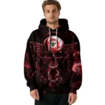 Brentford Skull Artwork Red Black Hoodie Best Selling