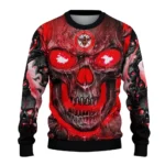 Brentford Skull Intensity Red Black Sweater Best Selling