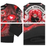 Brentford Skull Intensity Red Black Sweater Best Selling