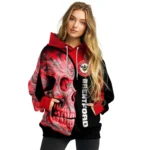 Brentford Skull Motif Red Black Hoodie Best Selling