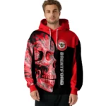 Brentford Skull Motif Red Black Hoodie Best Selling