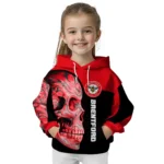 Brentford Skull Motif Red Black Hoodie Best Selling