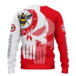 Brentford Skull Split Red White Sweater Best Selling