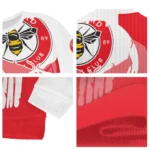 Brentford Skull Split Red White Sweater Best Selling