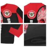 Brentford Skull Swirl Red Black Sweater Best Selling