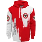 Brentford Splatter Effect Red Hoodie Best Selling