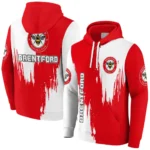 Brentford Splatter Effect Red Hoodie Best Selling