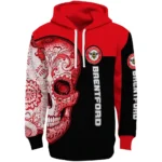 Brentford Sugar Skull Red Black Hoodie Best Selling