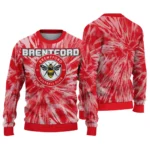 Brentford Tie Dye Designs Red Sweater Best Selling