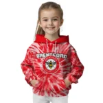 Brentford Tie Dye Pattern Red Hoodie Best Selling