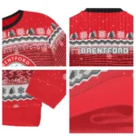 Brentford Tree Pattern Red Sweater Best Selling
