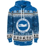 Brighton Hove Albion Christmas Trees Blue Hoodie Best Selling