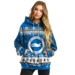 Brighton Hove Albion Christmas Trees Blue Hoodie Best Selling