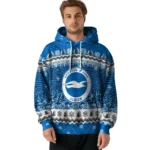 Brighton Hove Albion Christmas Trees Blue Hoodie Best Selling