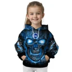 Brighton Hove Albion Demonic Skull Blue Black Hoodie Best Selling