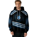 Brighton Hove Albion Hexagonal Pattern Blue Black Hoodie Best Selling