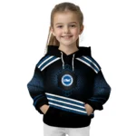 Brighton Hove Albion Hexagonal Pattern Blue Black Hoodie Best Selling