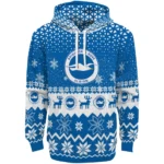 Brighton Hove Albion Reindeer Motif Blue Hoodie Best Selling