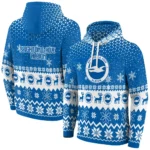 Brighton Hove Albion Reindeer Motif Blue Hoodie Best Selling