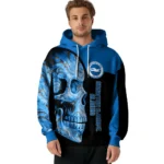 Brighton Hove Albion Skull Motif Blue Black Hoodie Best Selling