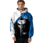 Brighton Hove Albion Skull Punisher Black Hoodie Best Selling