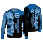 Brighton Hove Albion Skull Swirl Blue Black Sweater Best Selling
