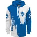 Brighton Hove Albion Splatter Effect Blue Hoodie Best Selling