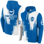 Brighton Hove Albion Splatter Effect Blue Hoodie Best Selling
