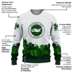 Brighton Hove Albion St Patrick White Sweater Best Selling