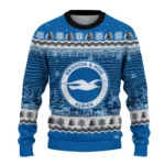 Brighton Hove Albion Tree Pattern Blue Sweater Best Selling