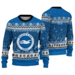 Brighton Hove Albion Tree Pattern Blue Sweater Best Selling