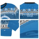 Brighton Hove Albion Tree Pattern Blue Sweater Best Selling