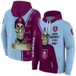 Burnley Achmed Skull Burgundy Hoodie Best Selling