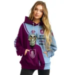 Burnley Achmed Skull Burgundy Hoodie Best Selling