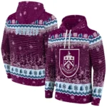 Burnley Christmas Trees Burgundy Hoodie Best Selling