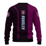 Burnley Circles Mesh Burgundy Black Sweater Best Selling