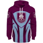 Burnley Concentric Lines Burgundy Hoodie Best Selling