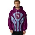 Burnley Concentric Lines Burgundy Hoodie Best Selling