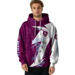 Burnley Dynamic Slash Burgundy White Hoodie Best Selling